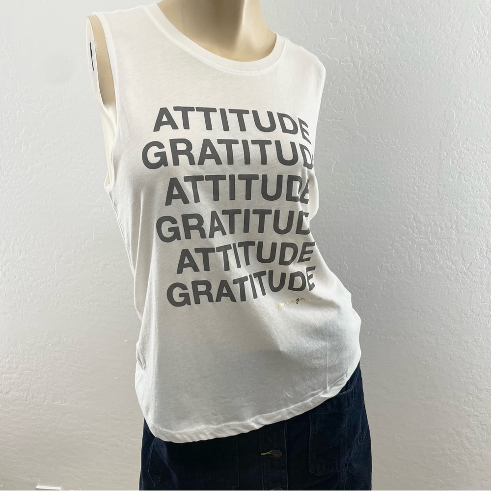 Spiritual Gangster- Attitude Gratitude workout tank top- S and M - Picture 2 of 12